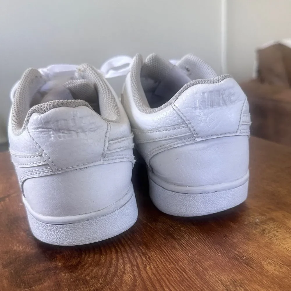 Nike Court Vision Low White Sneakers Women's Size 8.5